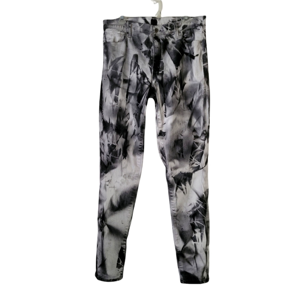 Gap Gray Tie Dye Denim Jeans 32 Tall